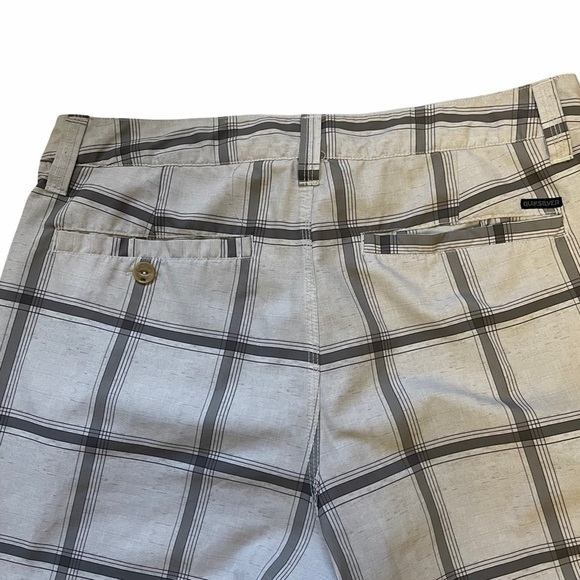 Quicksilver Men’s Grey Plaid Regular Fit Casual 28” Hybrid Amphibian Sho… - Picture 8 of 8